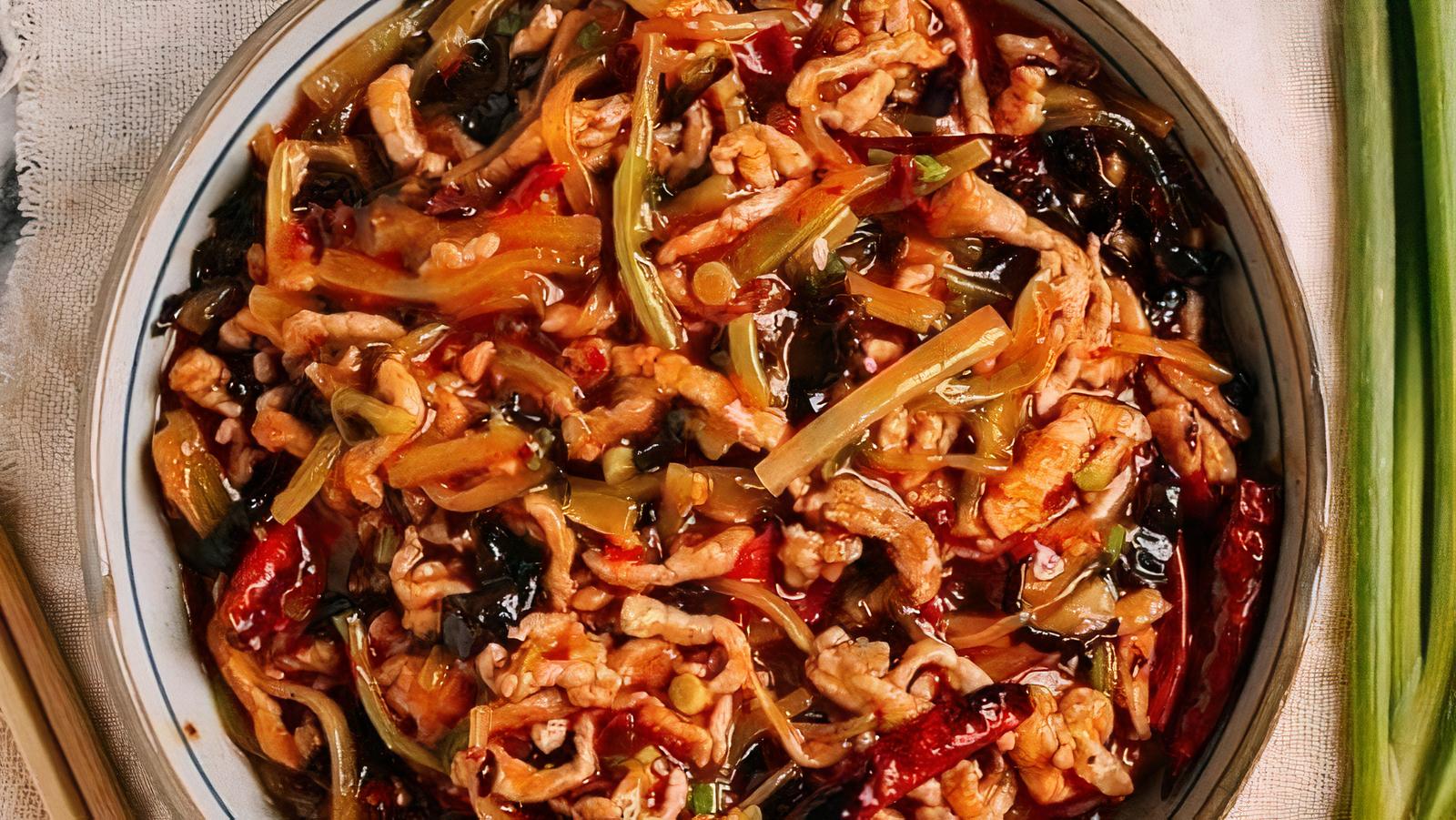 (L) Pork with Garlic Sauce