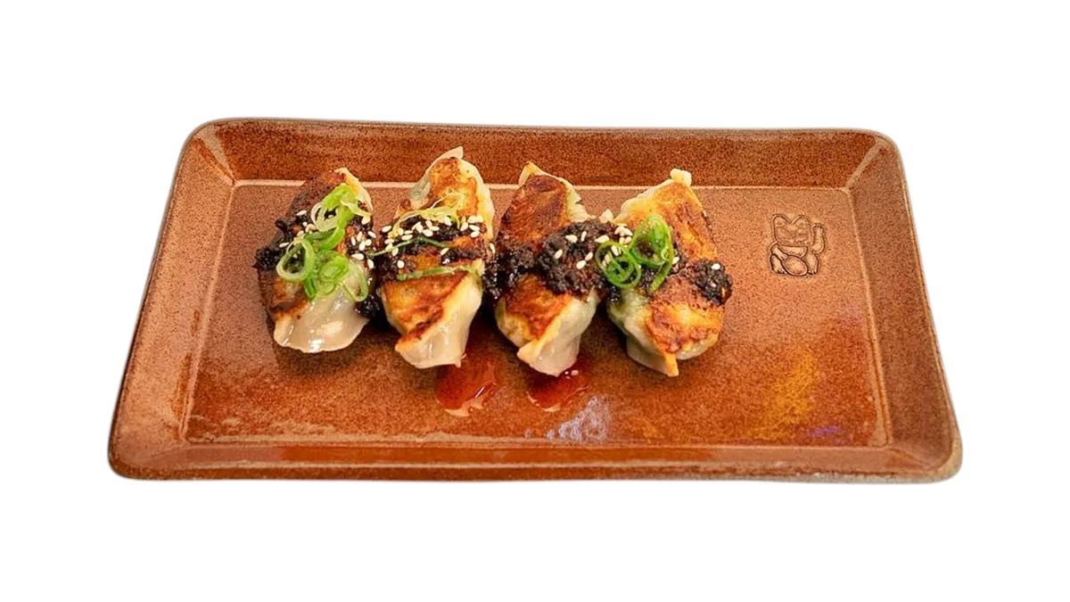 Pan fried chicken dumplings