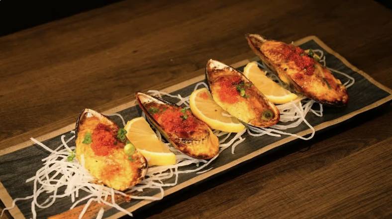 A21. Baked Mussels (4 Pieces)