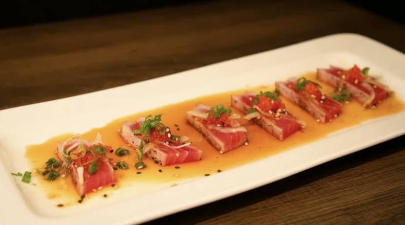 SS5. Tataki Tuna Crudo (6 Pieces)