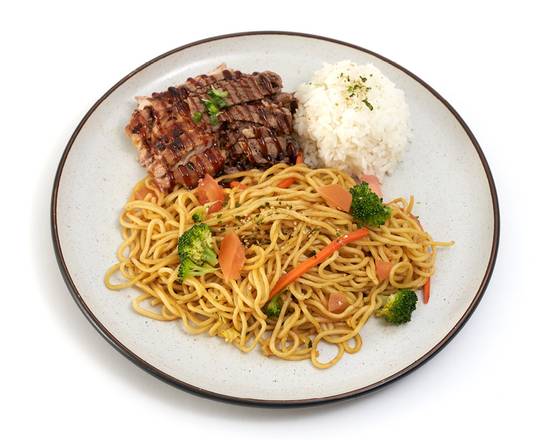 Chicken and Beef Butter Garlic Noodles