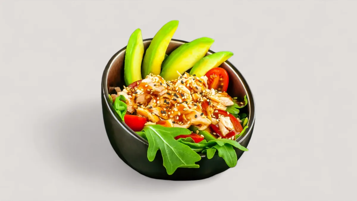 Gebratener Lachs Salat