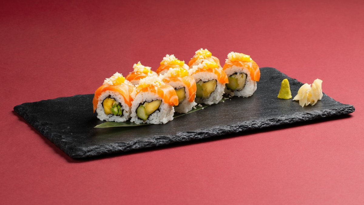 Laks, Asparges, Tempura and Mango