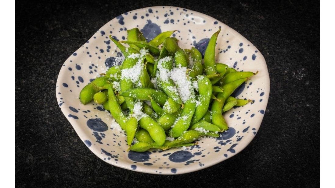Edamame with sea salt