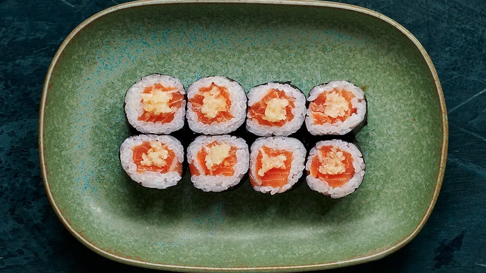 Hosomaki Laks med hvidløg