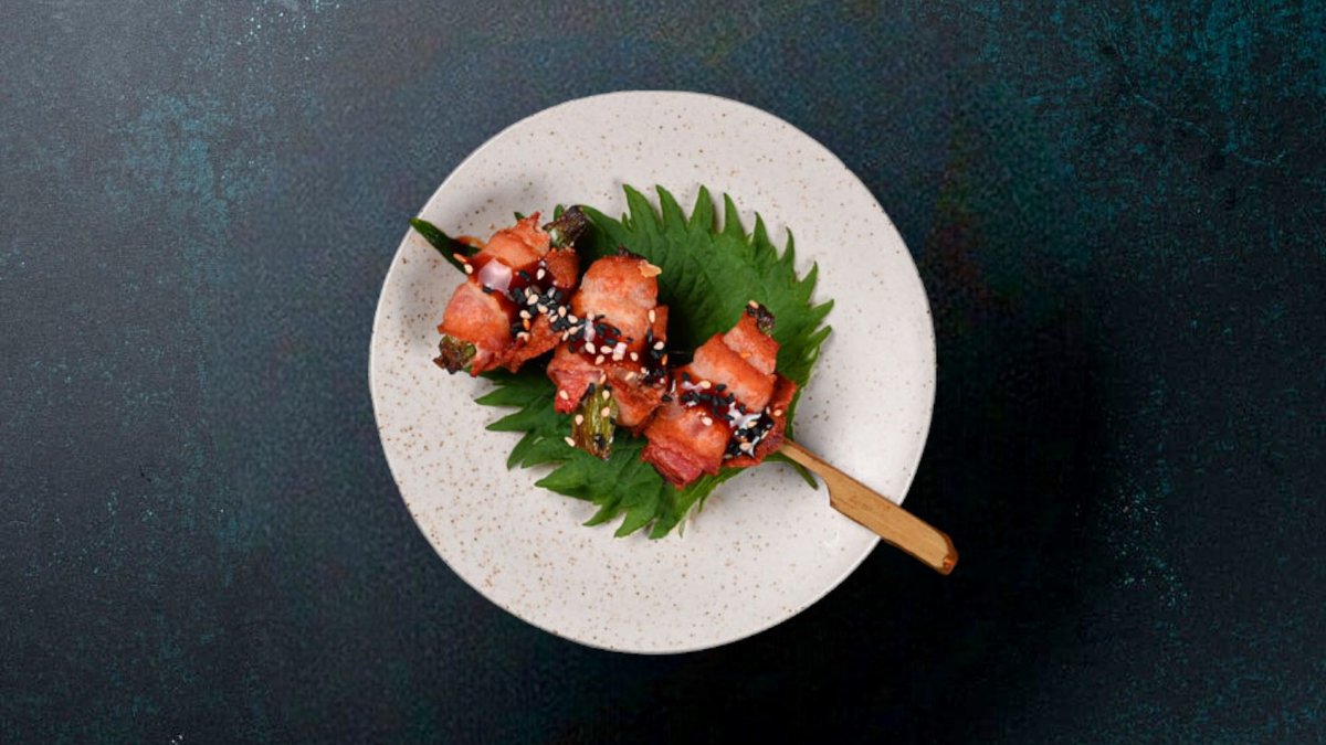 Asparges Svøbt I Bacon Teriyaki