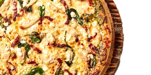 Nat's Chicken Pesto Pizza
