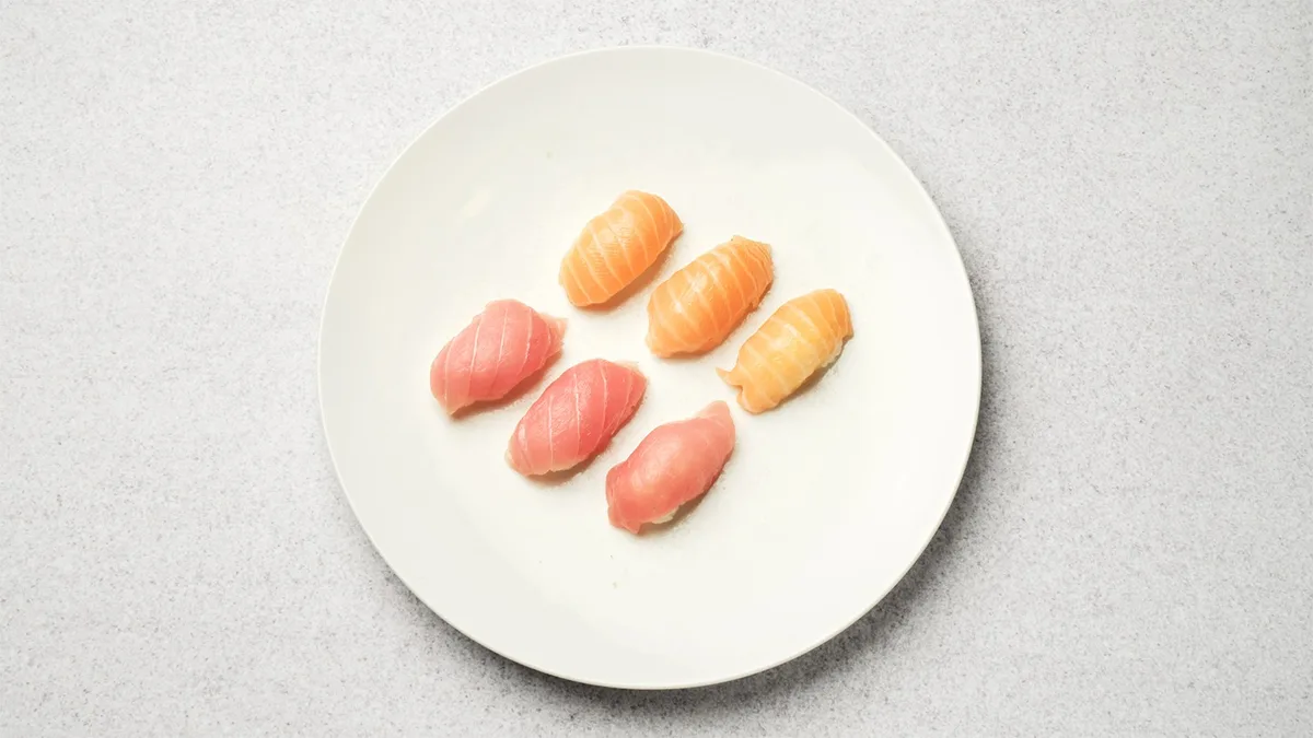 Nigiri Lax/Tonfisk - 6 bitar