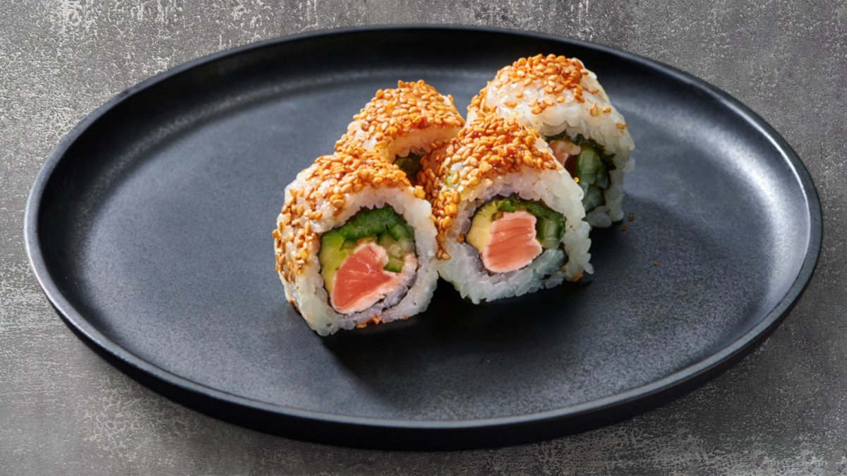 75. Uramaki Grillet Laks (8 stk)