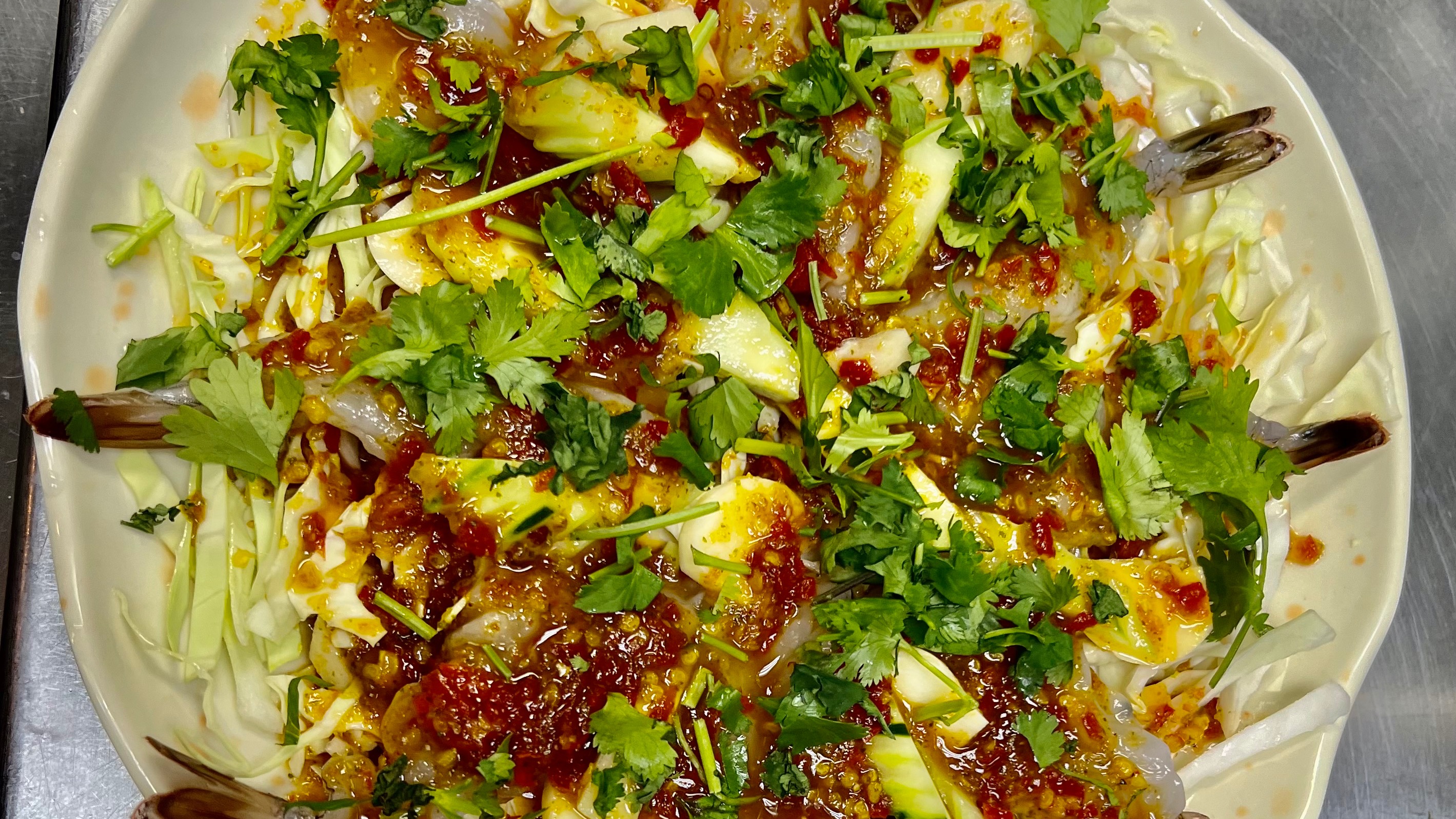 022. Spicy Raw Shrimps