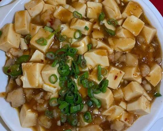 44.Braised Tofu w/Salted in Hot Chili Sauce(海鲜麻婆豆腐)