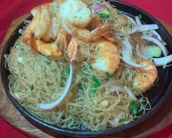 46.Dry Braised Shrimp(Shell) w/ vermicelli(干煸粉丝壳虾)