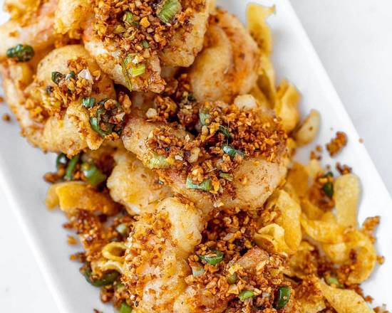 Crispy Garlic Prawns 蒜蓉椒盐大虾