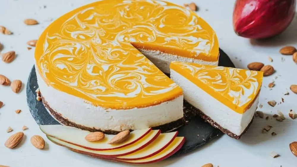 Mangós Sajttorta (Vegán)