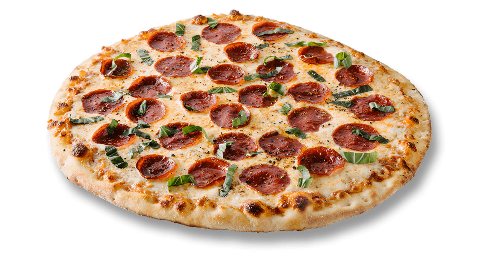 14" Simple Basil Pizza