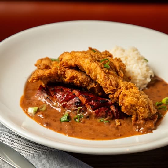 Red Beans and Rice w/ Fried Chicken