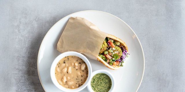 Baked Falafel Pita Sandwich Tray