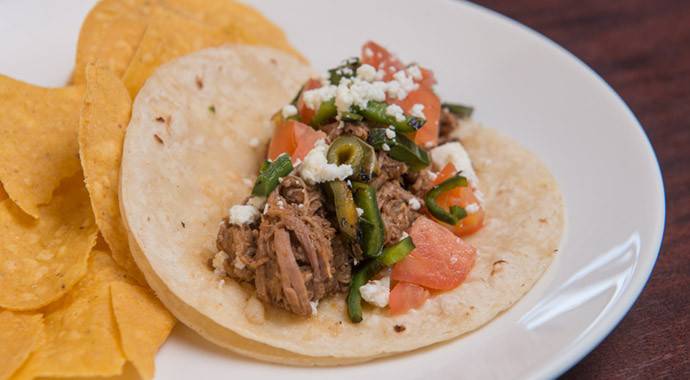 machaca street taco