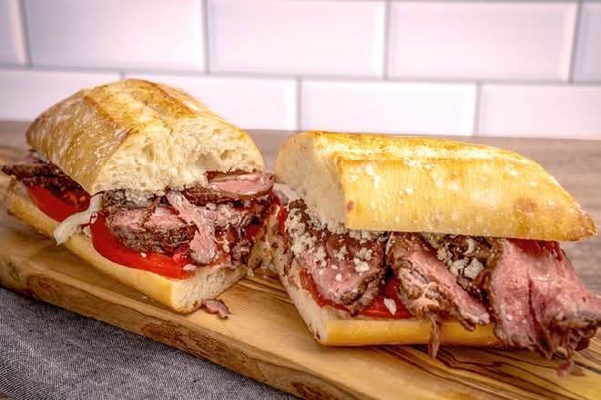 NEW! Black and Bleu Steak Sandwich